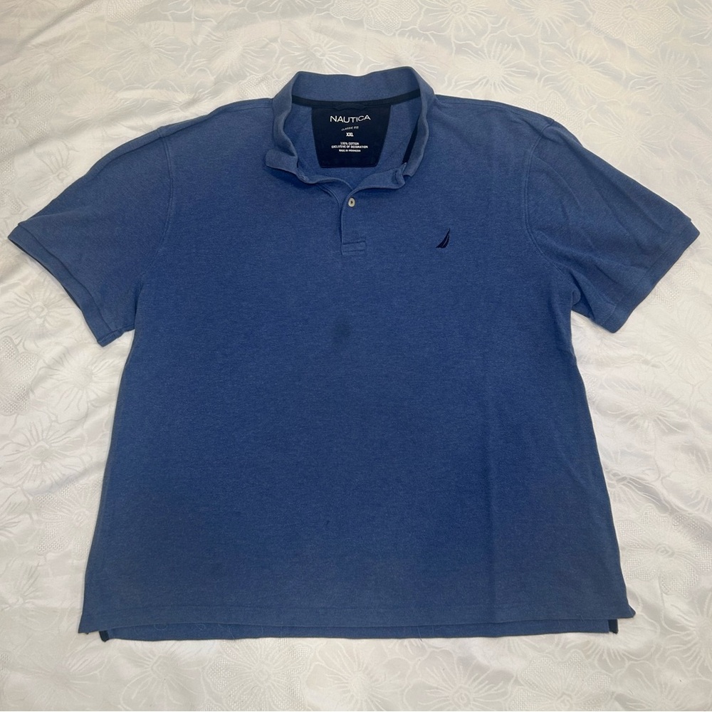 Nautica Blue Polo Shirt Classic Design